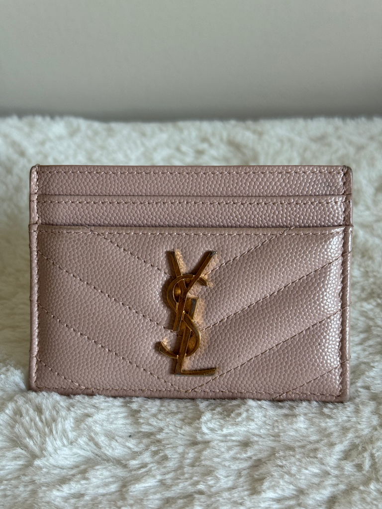 YSL Card Case Pink